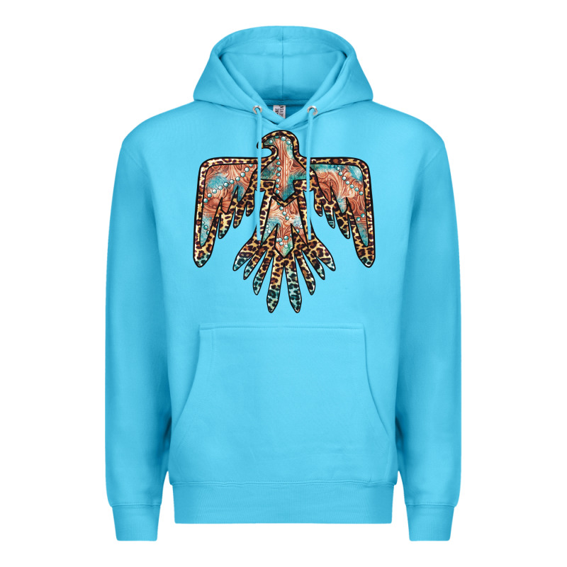 Thunderbird Leopard Leather Premium Hoodie by BarkalooDesign | Teevron