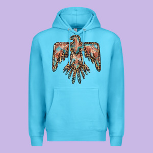 Thunderbird Leopard Leather Premium Hoodie Designed By Barkaloodesign