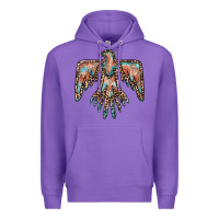 Purple thunderbird leopard leather Premium Hoodie - BarkalooDesign