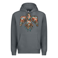 Rock thunderbird leopard leather Premium Hoodie - BarkalooDesign