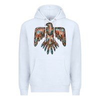 White thunderbird leopard leather Premium Hoodie - BarkalooDesign