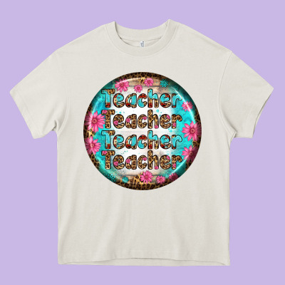 Teacher Vibe Earrings Heavy Core Tee Designed By Bundleandbundleshop