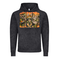 Vintage Black camouflage bunny background Vintage Hoodie - BarkalooDesign