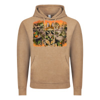 Vintage Coffee camouflage bunny background Vintage Hoodie - BarkalooDesign