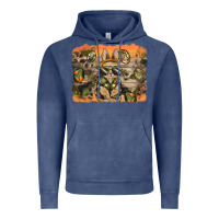 Vintage Denim camouflage bunny background Vintage Hoodie - BarkalooDesign