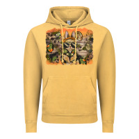 Vintage Mustard camouflage bunny background Vintage Hoodie - BarkalooDesign