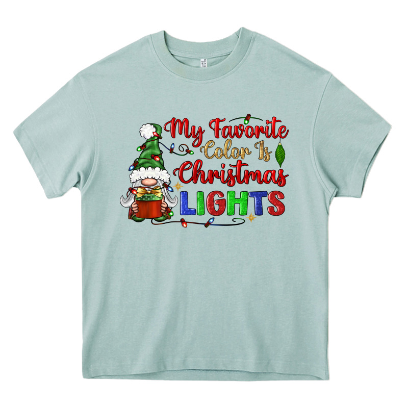 My Favorite Color Is Christmas Lights Heavy Core Tee by BundleAndBundleShop | Teevron