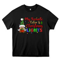 Black my favorite color is christmas lights Heavy Core Tee - BundleAndBundleShop