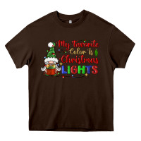 Chocolate Brown my favorite color is christmas lights Heavy Core Tee - BundleAndBundleShop