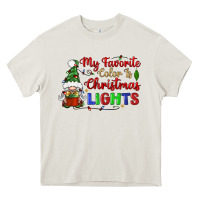 Cream my favorite color is christmas lights Heavy Core Tee - BundleAndBundleShop