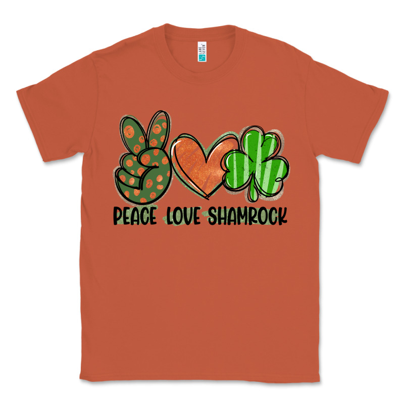 Peace Love Shamrock Classic Tee by FaDigitalArtStudio | Teevron