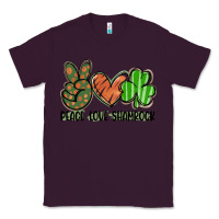 Plum peace love shamrock Classic Tee - FaDigitalArtStudio