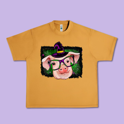 Pig Halloween Urban Heavy Tee Designed By Ranaportraitstore