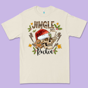 Jingle Bell Rock Black Premium Tee Designed By Cowhidedigitalart