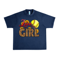 Navy Love My Girl Softball Urban Heavy Tee - LillyAllenDesigns