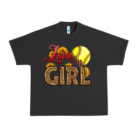 Pigment Black Love My Girl Softball Urban Heavy Tee - LillyAllenDesigns