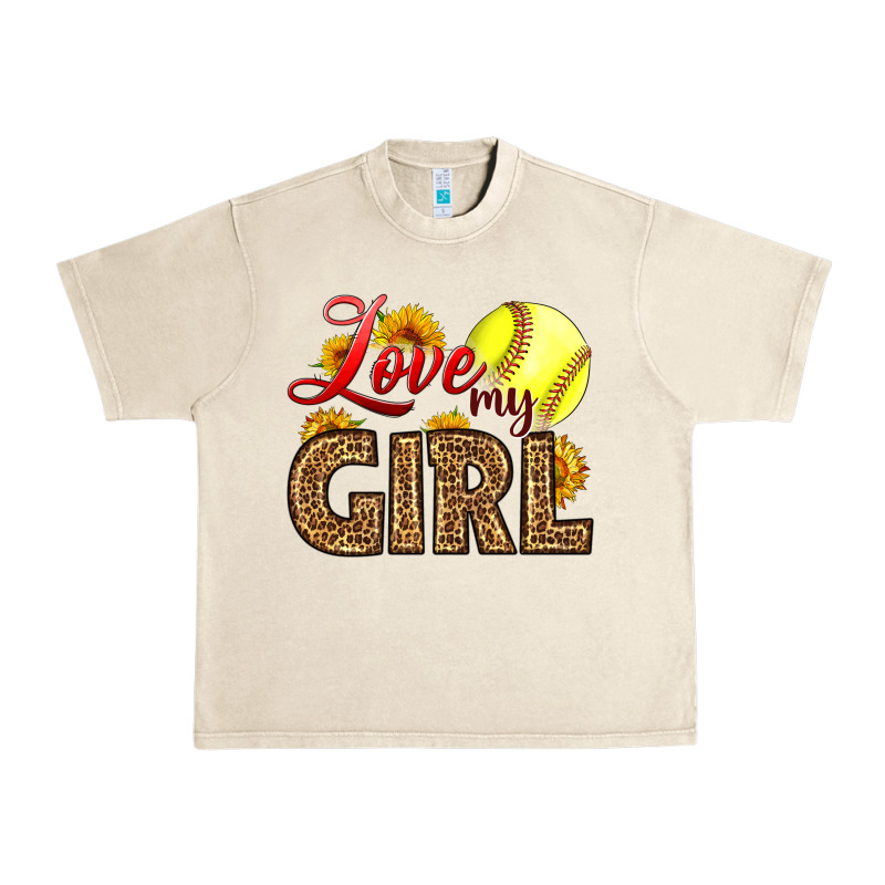 Love My Girl Softball Urban Heavy Tee by LillyAllenDesigns | Teevron