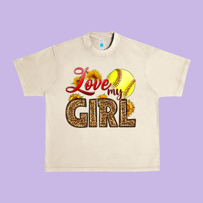 Love My Girl Softball Urban Heavy Tee Designed By Lillyallendesigns