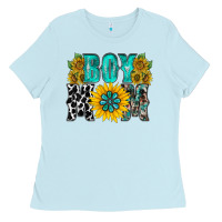 Baby Blue boy mom Ladies Tee - RacoonDesign