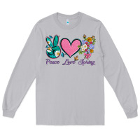Moon Dust peace love springwith flowers and butterfly Long Sleeve Tee - Artiststas