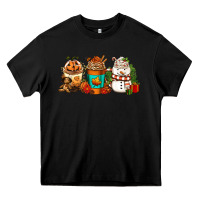 Black Halloween thanksgiving christmas coffee cups Heavy Core Tee - FaDigitalArtStudio
