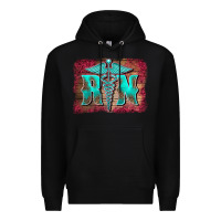 Black registered medical symbol nurse background Premium Hoodie - BarkalooDesign