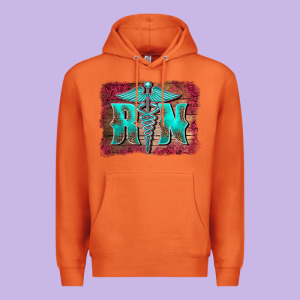 Registered Medical Symbol Nurse Background Premium Hoodie Designed By Barkaloodesign