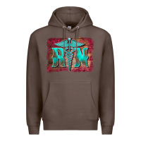 Coffee registered medical symbol nurse background Premium Hoodie - BarkalooDesign
