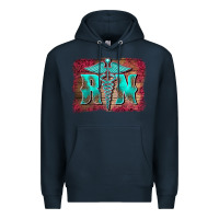 Navy registered medical symbol nurse background Premium Hoodie - BarkalooDesign