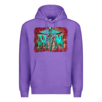 Purple registered medical symbol nurse background Premium Hoodie - BarkalooDesign