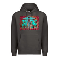 Smoke registered medical symbol nurse background Premium Hoodie - BarkalooDesign