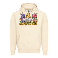 Sandshell happy easter gnomies Zipper Hoodie - chombo