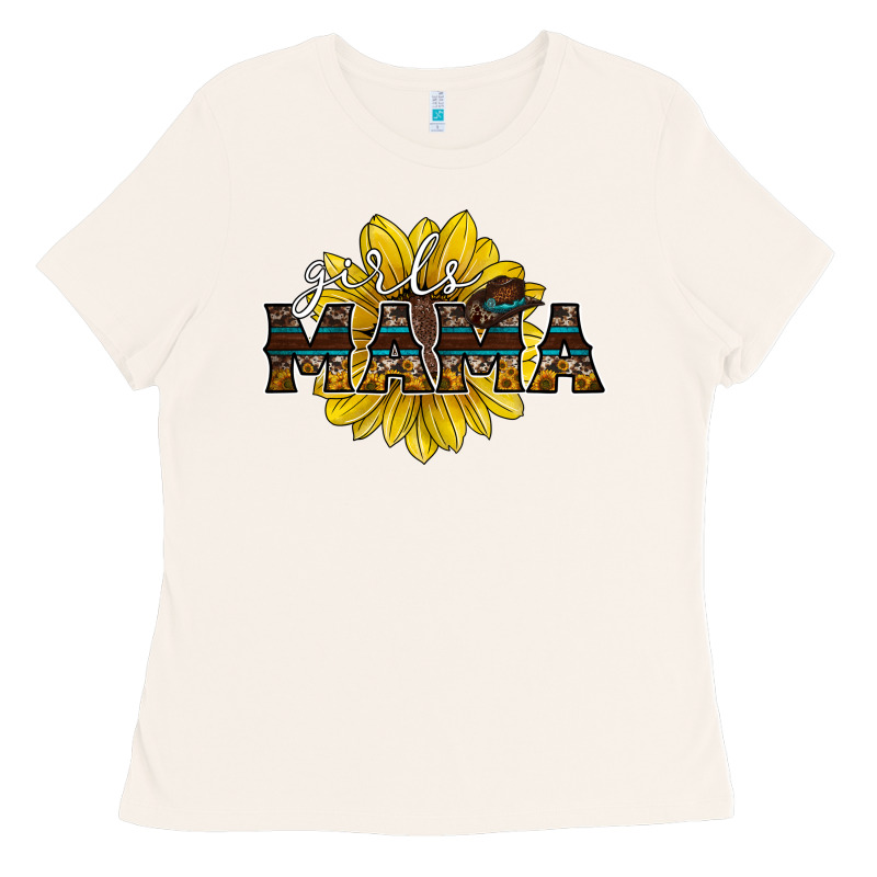 Girls Mama Sunflower Ladies Tee by RacoonDesign | Teevron