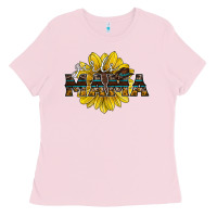 Bubblegum Pink girls mama sunflower Ladies Tee - RacoonDesign