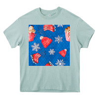 Arona winter  snowflakes hot cocoa ice skating shoes Heavy Core Tee - FaDigitalArtStudio