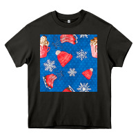 Asphalt winter  snowflakes hot cocoa ice skating shoes Heavy Core Tee - FaDigitalArtStudio