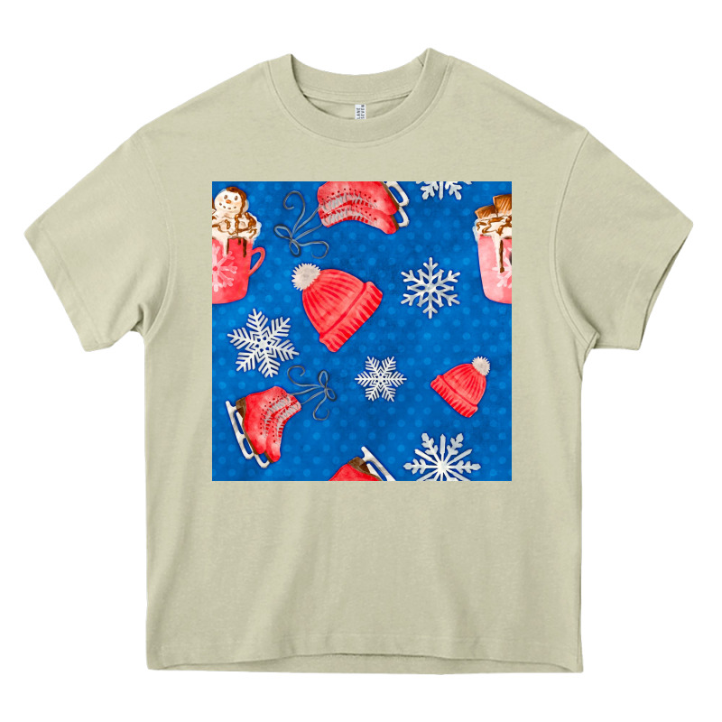 Winter  Snowflakes Hot Cocoa Ice Skating Shoes Heavy Core Tee by FaDigitalArtStudio | Teevron