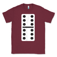 Burgundy double six dominoes tshirt halloween costume 6 6 domino game t shirt Classic Tee - baoMotion