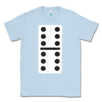 Dusty Blue double six dominoes tshirt halloween costume 6 6 domino game t shirt Classic Tee - baoMotion