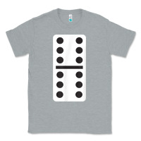 Heather Grey double six dominoes tshirt halloween costume 6 6 domino game t shirt Classic Tee - baoMotion
