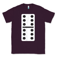 Plum double six dominoes tshirt halloween costume 6 6 domino game t shirt Classic Tee - baoMotion