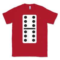 Red double six dominoes tshirt halloween costume 6 6 domino game t shirt Classic Tee - baoMotion