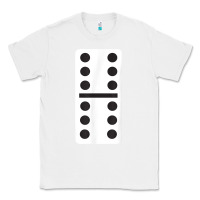 White double six dominoes tshirt halloween costume 6 6 domino game t shirt Classic Tee - baoMotion
