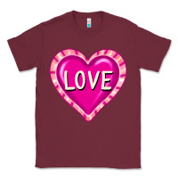 Burgundy valentine's day hearts Classic Tee - FaDigitalArtStudio