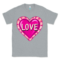 Heather Grey valentine's day hearts Classic Tee - FaDigitalArtStudio