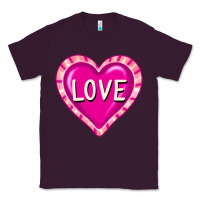 Plum valentine's day hearts Classic Tee - FaDigitalArtStudio