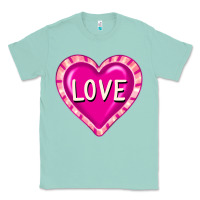 Seafoam valentine's day hearts Classic Tee - FaDigitalArtStudio