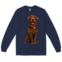Navy chocolate lab labrador retriever Long Sleeve Tee - Artiststas