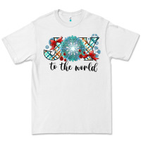 White Joy to the World Premium Tee - CowhideDigitalArt