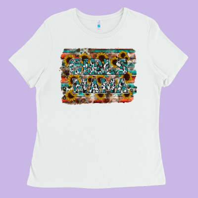 Girls Mama Ladies Tee Designed By Racoondesign